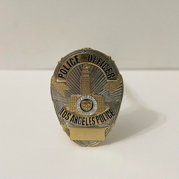 LAPD Los Angeles Police Pin Badge Double Backing Pinback - Picture 9 of 10